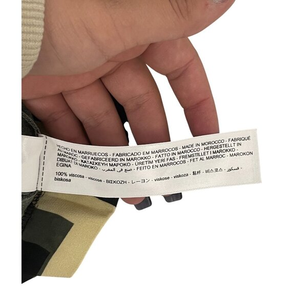 Massimo Dutti Womens Long  Dress EU 40 US 8 White Black Geometric 6605/819 NWT - Picture 10 of 14